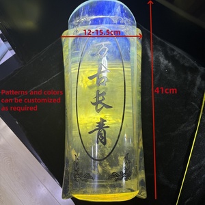 Nueva caja de <span class=keywords><strong>cristal</strong></span> especial, producto de diseño atractivo, caja de cremación, artesanías de <span class=keywords><strong>cristal</strong></span> fundido amarillo personalizadas para Ángel de salida - Product Image 2