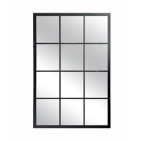 Espejo de ventana francés de Metal de rejilla, espejo rectangular de pared para sala de estar, ventanas de hierro forjado, espejo de pared, Espejo Spiegel