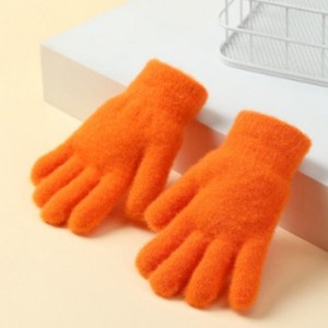 Effen kleur voor kinderen, eenvoudig imitatie van nertsbont, gebreid, warm voor schermgebruik, winddicht, dagelijks gebruik, winter, koudebestendig, dik vijfdelig - Product Image 3