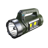 Projecteur solaire extérieur haute intensité, lampe de poche portable ultra-lumineuse, lampe de mineur rechargeable, étanche 100-200m
