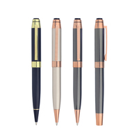 Regalo Empresarial, Bolígrafo de Metal de Alta Gama en Negro y Oro Rosa con Excelente Escritura y Recarga Parker