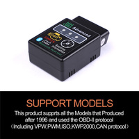 RTS V2.1 HH OBD ELM327 - compatible OBD2 OBDII CAN BUS Outil de diagnostic automobile Scanner d'interface adaptateur pour Android PC