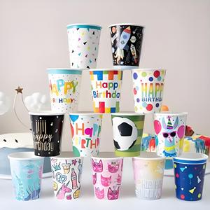 Double couche blanche <span class=keywords><strong>personnalisable</strong></span> de <span class=keywords><strong>carton</strong></span> dégradable et tasses de papier de graffiti - Product Image 1