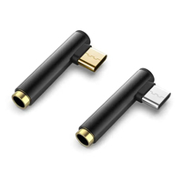 Goldebeschichteter Typ-C Audio-Adapter USB-C auf 3,5mm 2-in-1 Klinkenbuchse Kopfhörer-Aux-Konverter für Samsung Huawei Xiaomi Mobiltelefone