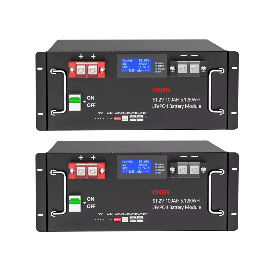 48V 51.2V 리튬 이온 배터리 5.12kwh 100ah LiFePO4 리튬 배터리 팩