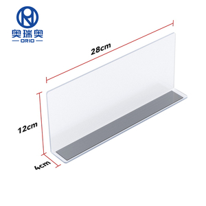 Pembatas Rak Supermarket Bentuk L Magnetik PVC Kustom Grosir, Ramah Lingkungan, Food Grade, Rak <span class=keywords><strong>Display</strong></span> - Product Image 2