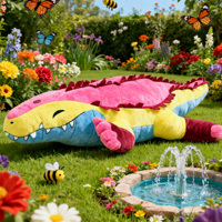 Peluches personnalisées en forme de crocodile arc-en-ciel, jouets en peluche doux, poupées en peluche, oreillers personnalisés en forme de crocodile, directement de l'usine