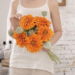 Vendita calda vera e propria tocco fiori all'ingrosso <span class=keywords><strong>prezzo</strong></span> colorato realistico <span class=keywords><strong>girasole</strong></span> di seta per il negozio decorazione domestica - Product Image 3