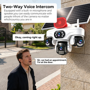 Caméra réseau solaire PTZ 4G avec objectif 2,8 mm, détection de mouvement, vision nocturne couleur, étanche IP65, audio bidirectionnel, cloud pour parking - Product Image 6