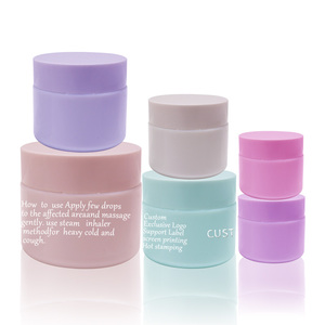 Custom printed frosted ceramic cosmetic glass jar 15ml 30ml 50ml 100ml opal white porcelain cosmetic cream glass jar with lid