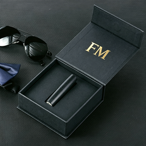 OEM Luxury Magnetic Cosmetic Packaging with Gold Foil Logo & Kraft Insert Custom Rigid Paper Gift <b>Boxes</b> for Lipstick Wholesale - Product Image 1