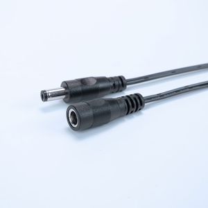 สายไฟพาวเวอร์แบบพิกเทล 100 มม. 10 แอมป์ 2 แกน 18AWG DC 5.5x2.1 มม. ปลอกหุ้ม PVC ตัวนำทองแดงเปลือย หัวแจ็คตัวผู้ตัวเมีย - Product Image 1