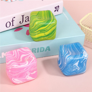Cubo Antiestrés de Plastilina con Degradado Marmoleado, Juguete Plegable, Paquete de Exhibición PDQ, Caja Sorpresa, 24 Colores - Product Image 1