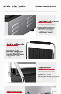 El más vendido Panini Press Sandwich Maker 2800pa Panini Press <span class=keywords><strong>Grill</strong></span> Gas Máquina para hacer hamburguesas <span class=keywords><strong>Sandwichera</strong></span> de superficie plana - Product Image 4