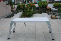Plate-forme de travail pliable en aluminium réglable en deux étapes