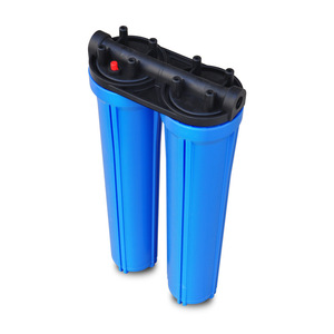 <b>Water</b> Prefilter 20-Inch Dual-Unit Blue PVC <b>Filter</b> <b>Bottle</b> Easy Installation Universal Pre-<b>Filter</b> Accessory - Product Image 1