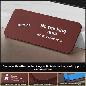 ป้าย<span class=keywords><strong>ห้องน้ำ</strong></span>อะคริลิคแบบฝ้า กันน้ำและป้องกันคราบสกปรก <span class=keywords><strong>ห้องน้ำ</strong></span><span class=keywords><strong>ชาย</strong></span> <span class=keywords><strong>ห้องน้ำ</strong></span>หญิง ห้ามสูบบุหรี่ ป้ายคำเตือน ป้ายคำแนะนำ ป้ายคำขวัญ - Product Image 6