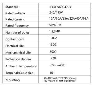 Tự động thay đổi quyền lực trên điện kép tự động chuyển đổi ATS 2 cực 4 cực 2 P 40A 63A 230V MCB loại - Product Image 5