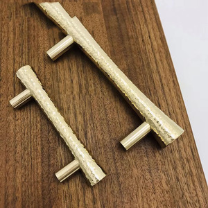 Tiradores de Cajón de Latón Antiguo Martillado Hechos a Mano, Tiradores Decorativos para Gabinetes de Cocina con Forma de Reloj de Arena, Perillas y Barras de Sujeción - Product Image 6