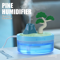 Mini humidificateur USB portable pour plantes d'intérieur avec diffuseur d'aromathérapie, en plastique, capacité 320 ml, silencieux (<36 dB), pour la maison et le bureau