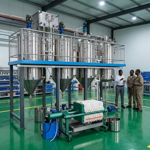 Machine <span class=keywords><strong>de</strong></span> raffinage d'huiles comestibles pour usine, 1-10 tonnes/jour, pour huiles <span class=keywords><strong>de</strong></span> palme et d'olive, en acier inoxydable, avec système <span class=keywords><strong>de</strong></span> vide automatique - Product Image 2