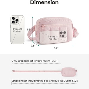 Marsupio Leggero in Poliestere Personalizzabile con Tasche Multiple per Viaggi, Shopping e Attività all'Aperto - Product Image 5