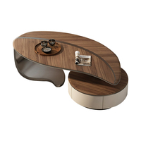 Table basse en forme de feuille et meuble TV en MDF au design unique, meubles en bois pour la maison, le bureau, la salle à manger, l'hôtel