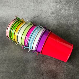 Petit seau en fer <span class=keywords><strong>de</strong></span> style campagnard, couleur bonbon, pour <span class=keywords><strong>la</strong></span> décoration <span class=keywords><strong>de</strong></span> <span class=keywords><strong>la</strong></span> maison. Le pot a une ouverture <span class=keywords><strong>de</strong></span> 7 cm. - Product Image 3