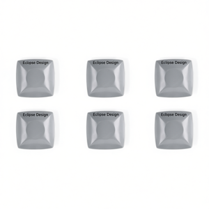 Ensemble de 6 assiettes à soupe carrées modernes en céramique Excelsa, 17,5 cm, gris, passe au lave-vaisselle - Product Image 3