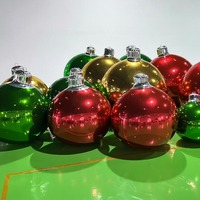 Boule miroir géante gonflable en PVC personnalisée, ballon métallique suspendu pour la décoration de Noël
