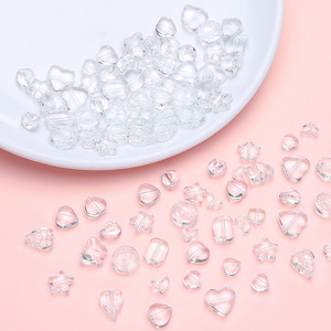 Perle de verre en forme de papillon coeur série de couleur transparente pour la fabrication de bijoux <span class=keywords><strong>perles</strong></span> de verre Perle coeur verre pour faire bijoux - Product Image 3