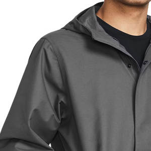 Chaqueta Cortavientos Impermeable con Capucha para Hombre, Transpirable, Resistente al Agua, con Logotipo Frontal, para Venta en Línea - Product Image 3