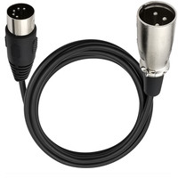 Grand câble audio DIN 5 broches vers XLR mâle et femelle, adaptateur MIDI vers XLR YR-DXLR-01