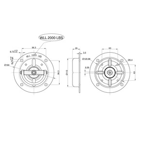 D-Type Hoist <b>Ring</b> 2000 Lb Load Capacity Iron Blue Zinc Plated For Logistics Transportation - Product Image 1