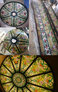 Fábrica personaliza iluminación y decoración de techo interior estilo catedral europea con vidrieras templadas. - Product Image 4