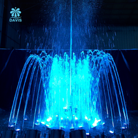 Fuente de Agua Flotante Profesional para Lagos Grandes, Acero Inoxidable 304, Fuente Musical con Luces LED RGB, Alta Potencia, Tipo Davis