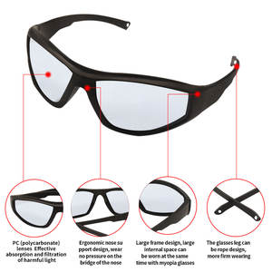 カスタムダストクリアダークレンズゴーグルシールドトレンディなAnsiZ87ユニセックス耐衝撃性サングラス作業防曇安全メガネ - Product Image 5