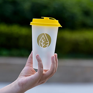 Nấm dùng một lần tùy chỉnh rõ ràng nhựa BOBA milktea ly 500ml ly tùy chỉnh nhựa tái sử dụng 90mm PP ly nhựa có nắp đậy - Product Image 2
