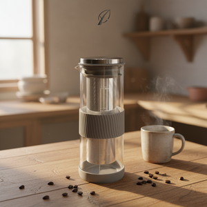 Carafe à café moderne et élégante en verre borosilicate transparent de grande capacité avec <span class=keywords><strong>filtre</strong></span> à extraction pour latte - Product Image 1