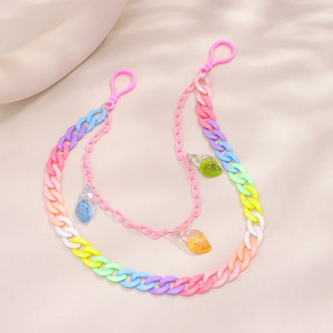 Candy Color Double Layer Waist Chain With Snail Resin Pendant For Daily Wear <b>Plastic</b> Body Chain Accessory - Product Image 3
