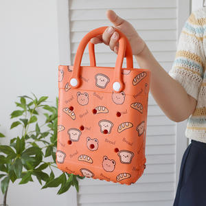 2025 nuevos Mini bolsos Eva simples modernos impermeables bolsas de piscina bolsas de mano plegables logotipo personalizado - Product Image 6