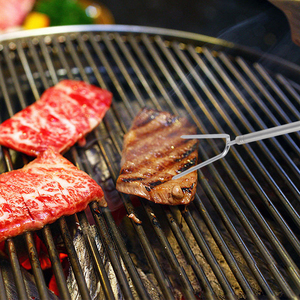 BBQ 430 thép không gỉ dài hai-pronged nướng ngã ba gỗ xử lý dễ dàng làm sạch không dính xiên - Product Image 2