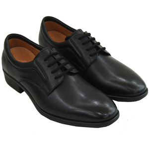 Chaussures habillées en cuir noir pour hommes, style Oxford, décontractées et formelles, à lacets, coupe basse, design classique pour le bureau - Product Image 1