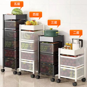 5 4 <span class=keywords><strong>3</strong></span> livelli, metallo rotante Multi-strato mensola di stoccaggio da cucina con cestello quadrato frutta verdura bagno Rack di stoccaggio di ferro - Product Image 3