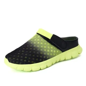 2022 nouveau été printemps mâle couleur progressive grande taille EVA pantoufles <span class=keywords><strong>oiseau</strong></span> nid trou chaussure pied demi hommes sandales en gros - Product Image 5