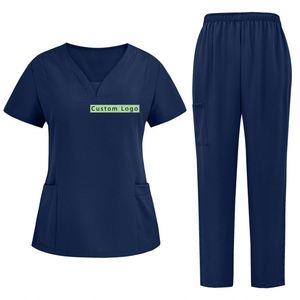 Conjuntos de Uniformes Médicos Elásticos Personalizados para Personal de Farmacia y Hospital, Uniformes de Poliéster para Hombre - Product Image 1