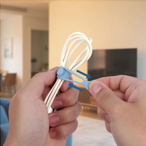 Silicone Cable Organizer Self-Locking Cord <b>Wrap</b>, Reusable Wire Ties for Charging Cables, Earphones, Power Cords, Home & Office - Product Image 4