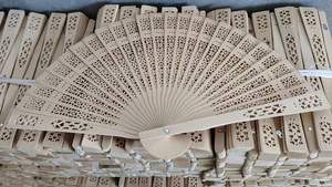 Wedding <b>Folding</b> Bamboo Hand Fan With Painted Pattern for Home Decoration Business or Promotional Gift Souvenir - Product Image 6