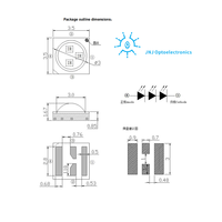 LED Infrarrojo de 3 Chips EMC 3535, 840-860nm, 0.2W/0.5W, LED SMD para Cámara de Seguridad Solar