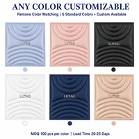 Étui de palette de maquillage écologique rectangulaire bleu clair en similicuir avec couvercle gaufré en feuille d'argent, pour poudre libre cosmétique ABS, OEM 10G